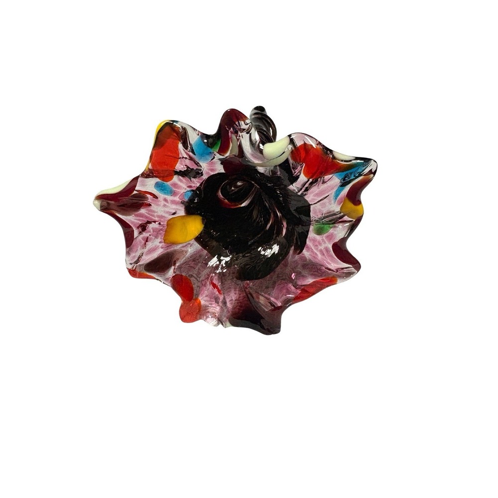 Murano‎ Style Pulled Glass Multicolor Glass Flower